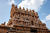 The great Chola temples of Tamil Nadu - The Airavatesvara temple of Darasuram. View of the gopura. 